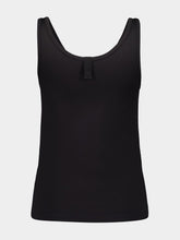 Fendi Black Cotton Sleeveless Top with Bow