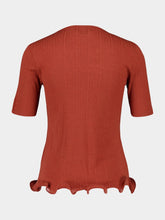 Fendi Dust Red Roma Rib T-Shirt