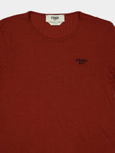 Fendi Dust Red Roma Rib T-Shirt