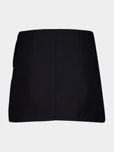 Ami Paris Black Wool Buckle Mini Skirt