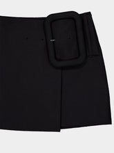 Ami Paris Black Wool Buckle Mini Skirt