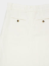 Ami Paris White Cream Linen-Blend Long Trapeze Skirt