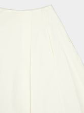 Ami Paris Ivory A-Line Cotton Linen Maxi Skirt