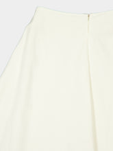 Ami Paris Ivory A-Line Cotton Linen Maxi Skirt