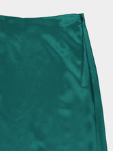 Ami Paris Bottle Green Straight Wool Blend Maxi Skirt