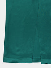 Ami Paris Bottle Green Straight Wool Blend Maxi Skirt