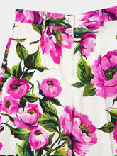 Dolce & Gabbana Peony-Print Cotton Jacquard Pants