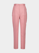 Dolce & Gabbana Pink Tailored Double Wool Crepe Pants