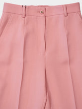 Dolce & Gabbana Pink Tailored Double Wool Crepe Pants