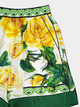 Dolce & Gabbana Rose-Print Silk Shorts