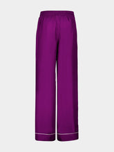 Dolce & Gabbana Purple Silk Twill Vanity Pants