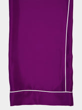 Dolce & Gabbana Purple Silk Twill Vanity Pants