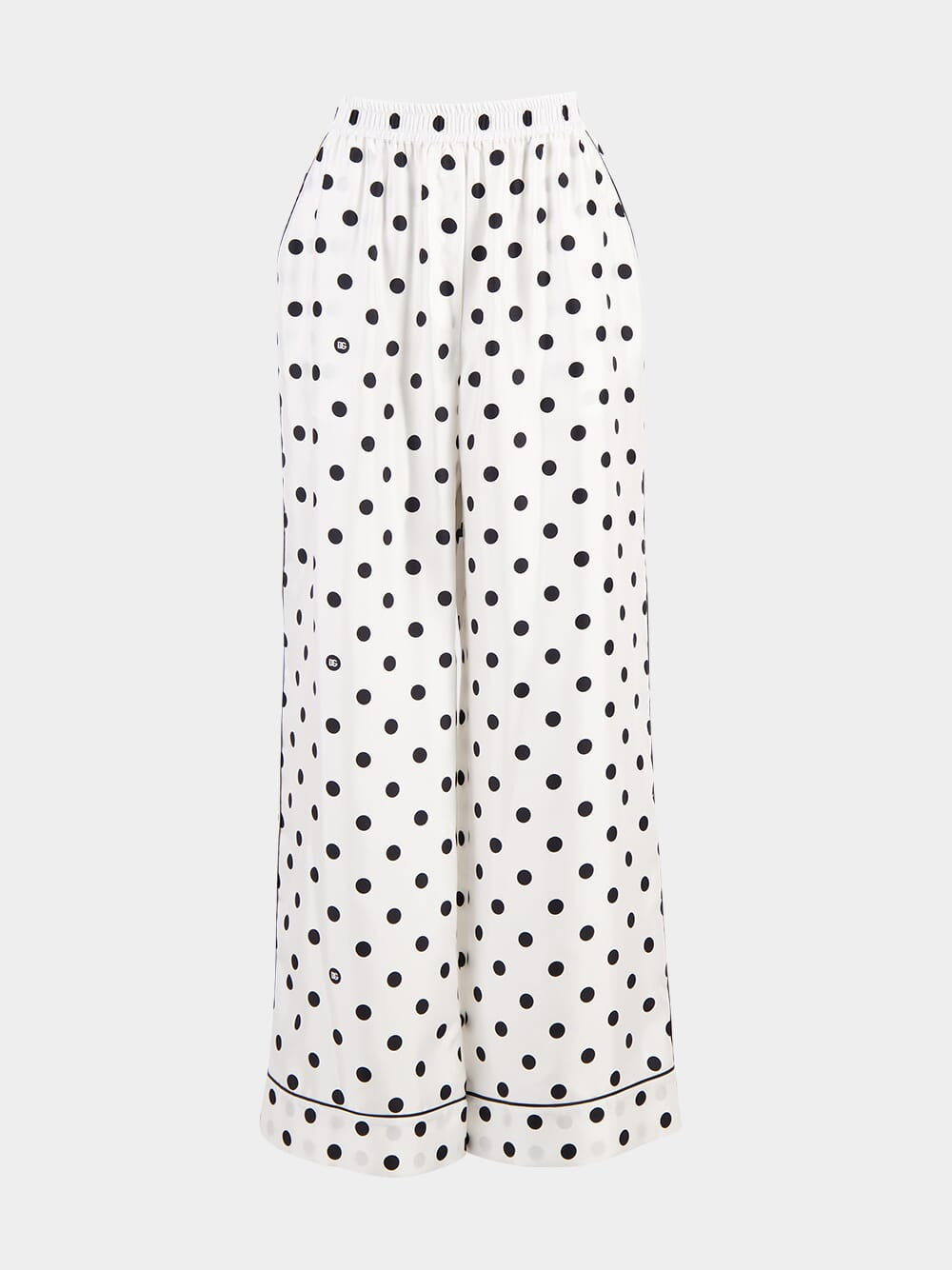 Silk Polka-Dot Pajama Pants