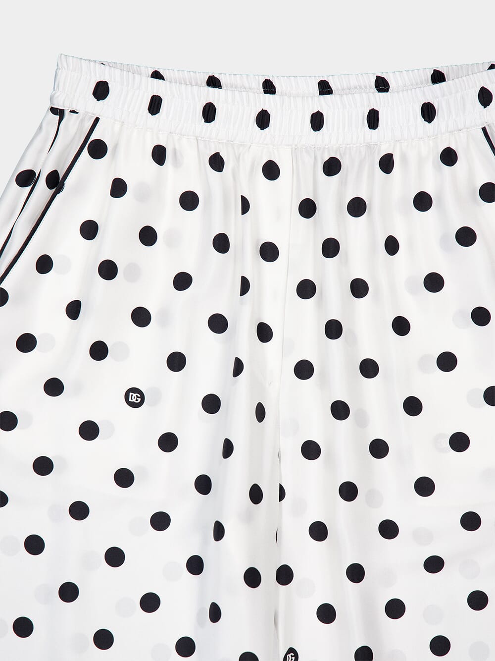 Silk Polka-Dot Pajama Pants