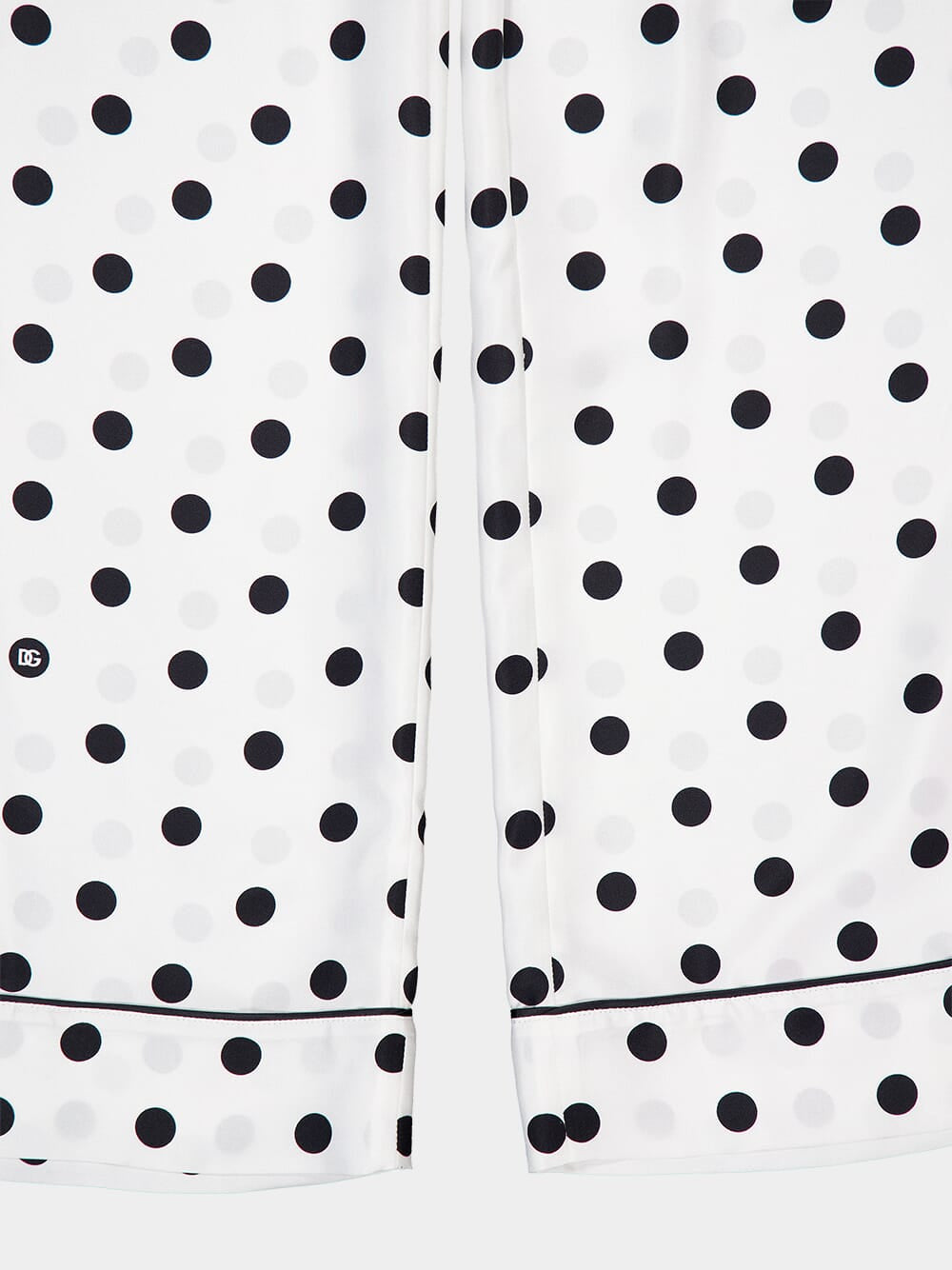 Silk Polka-Dot Pajama Pants