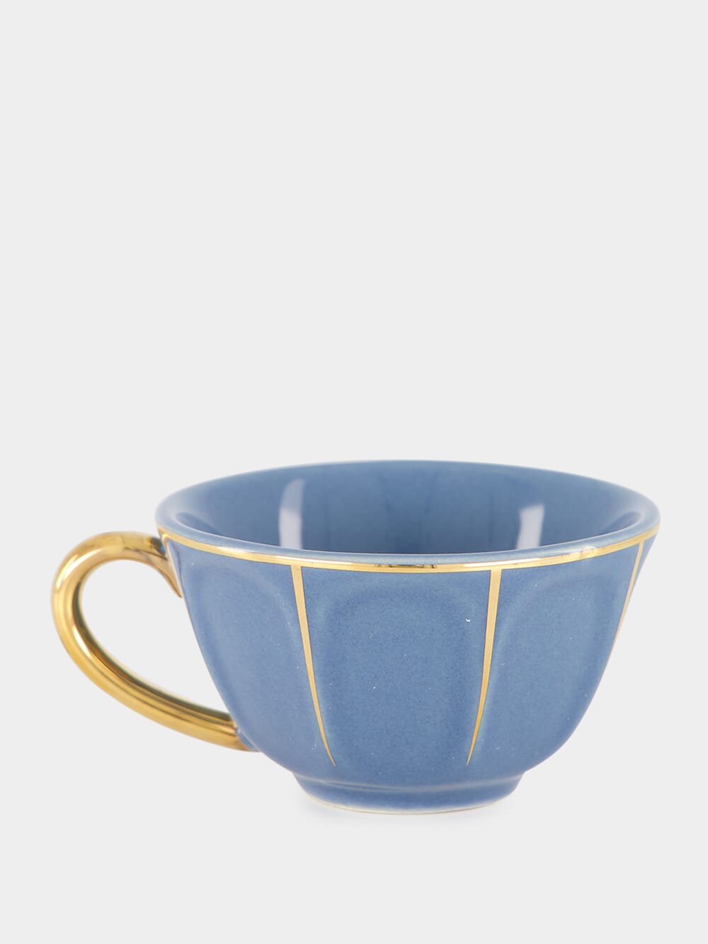 Blue Coffee Cup with Plate