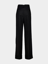 Dolce & Gabbana Black Pinstripe Bi-Stretch Wool Trousers