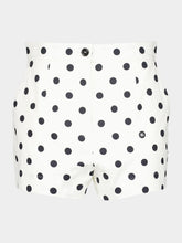 Dolce & Gabbana Polka-Dot Print High-Waisted Cotton Shorts