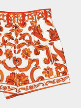 Dolce & Gabbana Orange Majolica-Print Bermuda Shorts