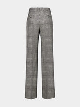 Dolce & Gabbana Grey Flared Glen Plaid Pants