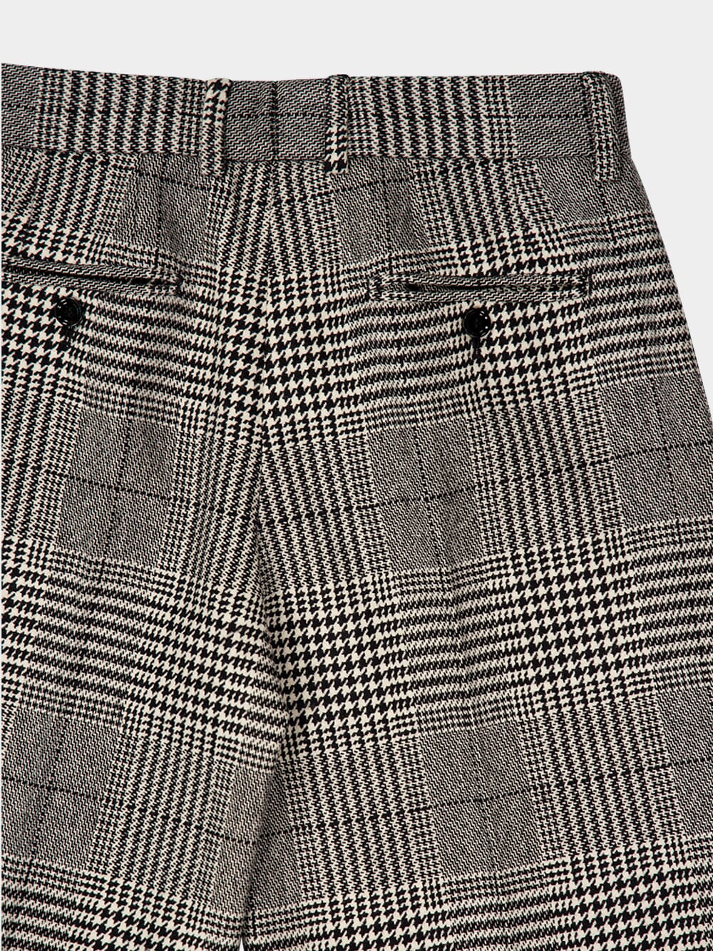 Grey Flared Glen Plaid Pants