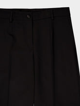 Dolce & Gabbana Black Wide-Leg Virgin Wool Trousers