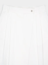 Dolce & Gabbana White Flared Cotton Poplin Pants