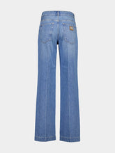 Dolce & Gabbana Blue Loose Denim Jeans with Pressed Pleat