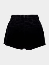 Dolce & Gabbana Black Velvet High-Waisted Tuxedo Panties