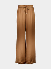 Dolce & Gabbana Brown Double Silk Satin Pajama Pants