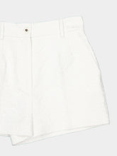 Dolce & Gabbana White Quilted Jacquard Floral Shorts