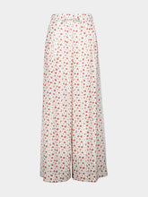 Dolce & Gabbana Small Rose-Print Poplin Wide-Leg Trousers