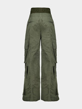 Dolce & Gabbana Green Waxed Faille Cargo Trousers