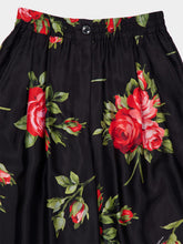 Dolce & Gabbana Rose Bouquet-Print Wide Twill Trousers