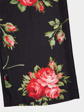 Dolce & Gabbana Rose Bouquet-Print Wide Twill Trousers