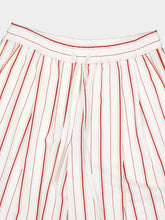 Dolce & Gabbana Red Striped Poplin Wide-Leg Trousers