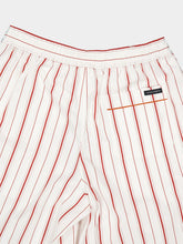 Dolce & Gabbana Red Striped Poplin Wide-Leg Trousers