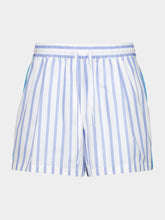 Dolce & Gabbana Blue Striped Cotton Shorts