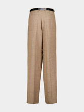 Dolce & Gabbana Brown Tweed-Effect Wide-Leg Trousers