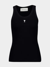 Ami Paris Black Cotton Ami De Coeur Tank Top