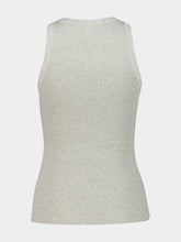 Ami Paris Heather Grey Cotton Ami De Coeur Tank Top
