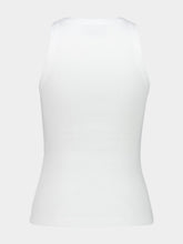 Ami Paris White Tank Top with Contrasted Ami de Coeur