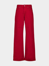Ami Paris Ruby Red Large-Fit Cotton Jeans