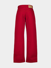 Ami Paris Ruby Red Large-Fit Cotton Jeans