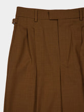 Ami Paris Hazelnut Wool High-Waist Wide Trousers