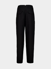 Ami Paris Black Wool Tailored Trousers