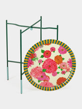 La DoubleJ Green Metal Foldable Tray Stand