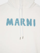 Marni White Hooded Cotton Sweatshirt with Logo