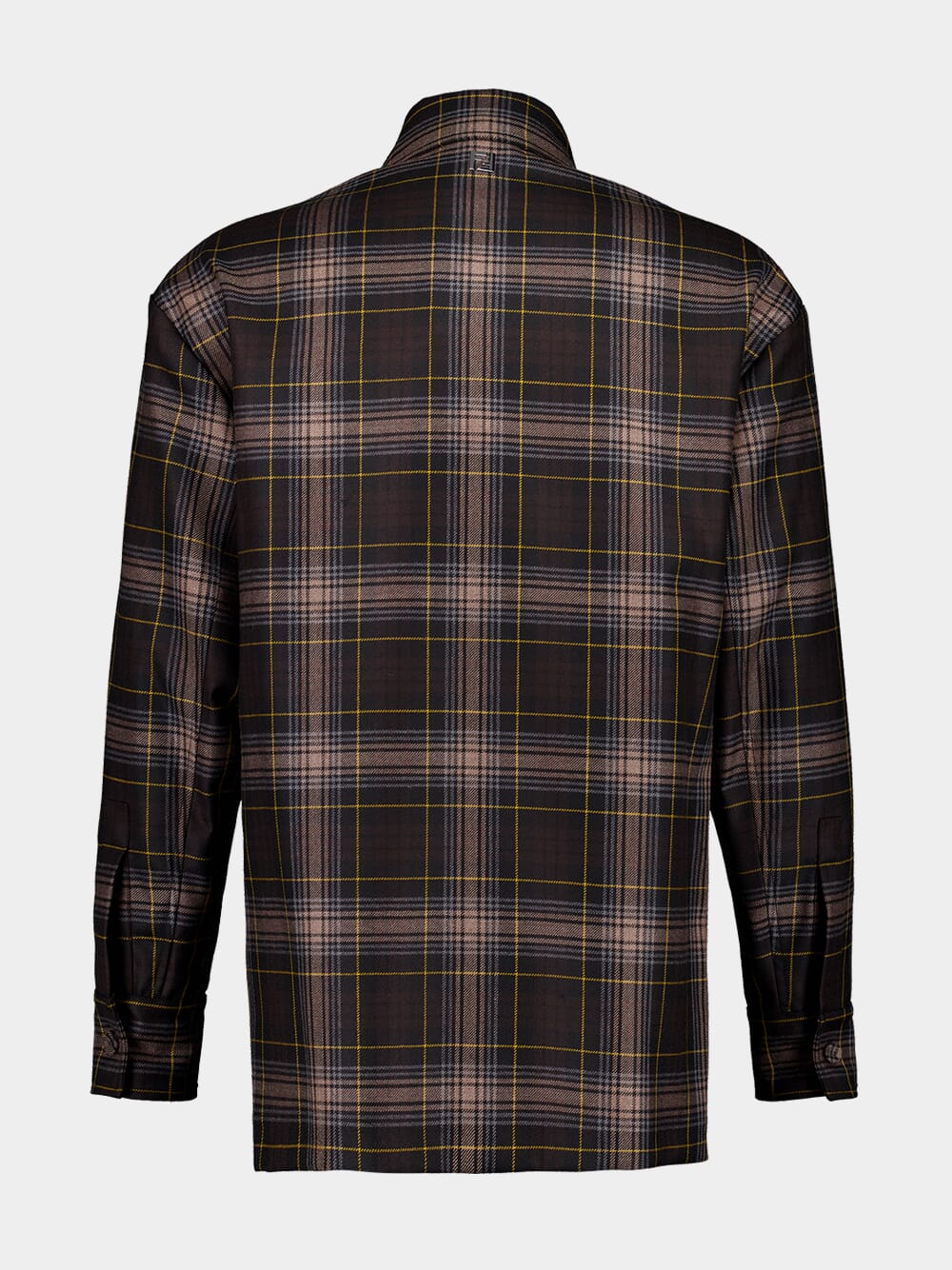 Brown Tartan Wool Jacket