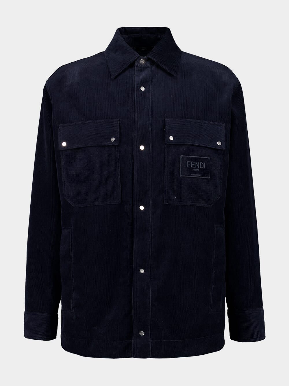 Navy Blue Corduroy Blouson